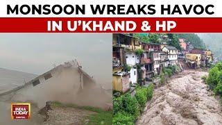 Monsoon Mayhem Visuals Himachal Pradesh Floods   Uttarakhand Floods Wreaks Havoc