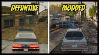 GTA San Andreas The Definitive Edition vs Modded - Graphics and Details Comparison