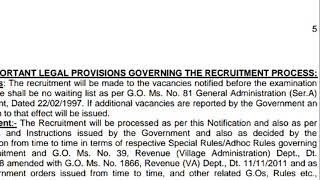 VRO POST DETAILS  TELANGANA GOVT JOBS in 2018  QUALIFICATION INTER MEDIATE AGE 18 TO 44