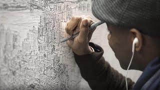 My name is Stephen Wiltshire and I am an artist  Empire State Building  New York Panorama Drawing