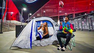 I CAMPED OUT AT AN NFL STADIUM TO TRY TO PLAY ON THEIR TEAM.. DANGEROUS