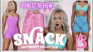 BUFFBUNNY SNACK COLLECTION *in depth* TRY ON HAUL ACTIVEWEAR REVIEW  onesie bodysuit worth it?