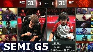 SKT vs ROX - Game 5 Semi Finals Worlds 2016  LoL S6 World Championship SK Telecom T1 vs Rox Tigers