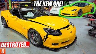 DESTROYED the Hoonigan X throtl CORVETTE Z06... TOTALED and Then Building a NEW ONE