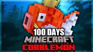 I Spent 100 DAYS in WATER ONLY COBBLEMON Minecraft Pokémon