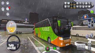 Setra FlixBus Driving In Rainy Weather - Bus Simulator Ultimate - Gameplay