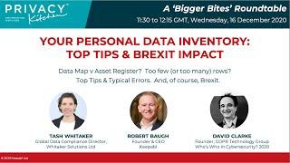 Your Personal Data Inventory Top Tips & Brexit Impact 161220