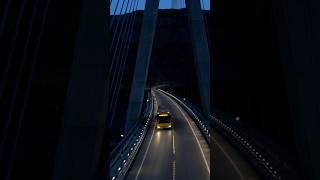 IVECO Crossway caught by drone on Norwegian bridge #iveco #bus #drone