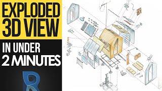 Exploded 3D View in Revit in Under 2 Minutes  Exploded Axonometric Revit Tutorial