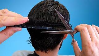 How to cut mens hair with scissors