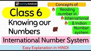 Class 6 Maths Chapter 1 International Number System