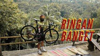 Gowes ke Puncak Bibis Goa Slarong Bareng Babi Balap Pakai Road Bike Polygon Strattos s8 disc