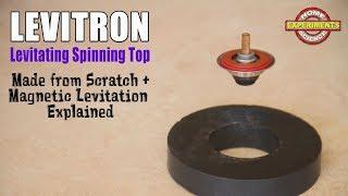 LEVITRON Levitating Spinning Top  How to make a Levitron from scratch  Magnetic levitation