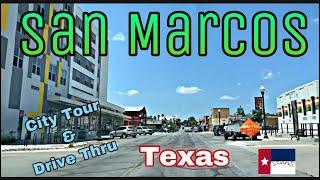 4K San Marcos TX - City & Downtown Driving Tour