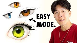 HOW TO COLOUR EYES. EASY MODE. beginner friendly