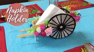 How to make a Napkin Holder  Dining Serviette face towelette Holder  Best out of waste  DIY