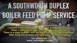 SOUTHWORTH DUPLEX BOILER FEED PUMP SERVICE - PART #7