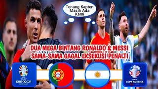 DUA MEGA BINTANG RONALDO & MESSI GAGAL EKSEKUSI PENALTI & DUA KIPER SAMA-SAMA GEMILANG