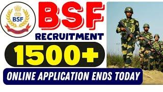 BSF Form Fill Up Recruitment 2024   BSF  Vacancy  BSF New Vacancy 2024  BSF form fill up 2024