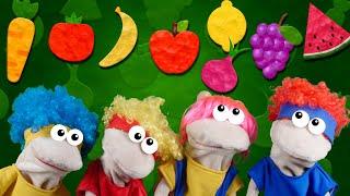 Yummy Fruits & Vegetables with Puppets  D Billions Kids Songs