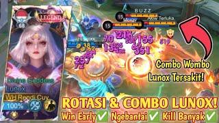 ROTASI LUNOX DI EARLY BIAR NGEBANTAI + KILL BANYAK BUILD LUNOX TERSAKIT 2024 - LUNOX GAMEPLAY-MLBB