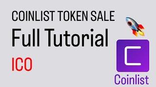 Coinlist Token Sale How To Start  Full Tutorial