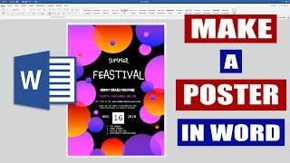 How to make a POSTER in Word  Microsoft Word Tutorials