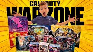 I WON ALL THESE POKEMON CARDS PLAYING WARZONE UNBOXING