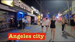 Walking Street. Night Tour with Beautiful Girls. Angeles city. Philippines.