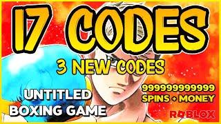 3 NEW CODES17 WORKING CODES for UNTITLED BOXING GAME  Roblox 2024