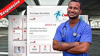 Complete Responsive Hospital Website Design Template Using HTML - CSS - JavaScript  Step By Step