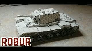 Building  KV-I  Soviet Heavy Tank #military #art #papercraft #fypシ #russia