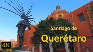 4K Walking Tour Santiago de Queretaro MX  Evening Stroll in Historic Center