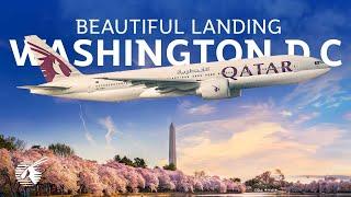 Beautiful landing in Washington D.C 4K