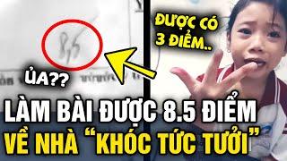 Đi học về bé gái KHÓC TỨC TƯỞI vì bài kiểm tra mẹ hỏi ra thì BẬT NGỬA khi biết lý do  Tin 3 Phút