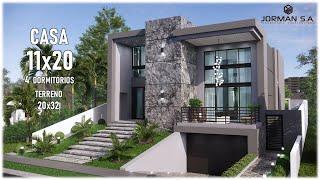 House Design  Modern House Design  11x20m 2 Storey with basement  4 Bedrooms