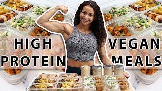 EASY High-Protein VEGAN Meal Prep  Cook With Me