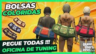 Como Pegar TODAS as BOLSAS COLORIDAS da OFICINA de TUNING na sessão SOLO  GTA 5 online