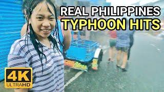 ULTIMATE WILD HEAVY RAIN  Walking Ultra Super TYPHOON in Philippines 4K 