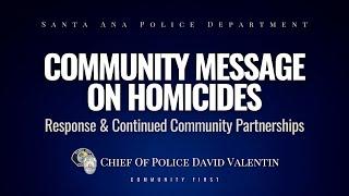 Community Message on Homicides
