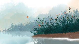 Serenity-3  Watercolor animated short film to put you in a better mood  Relaxing  Stress Relief