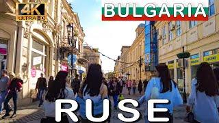 Little Vienna of Bulgaria Ruse on the Danube River a walking tour in 4K