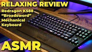 ASMR Redragon K588 Broadsword Unboxing + Relaxing Review + Typing ️⌨️