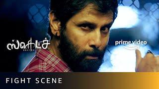 Chiyaan Vikrams Mass Fight Scene  Sketch  Amazon Prime Video