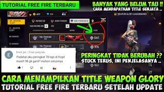 CARA MENAMPILKAN TITLE WEAPON GLORY DI FREE FIRE