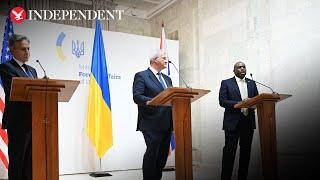 Watch again David Lammy and Antony Blinken hold press conference during visit to Kyiv