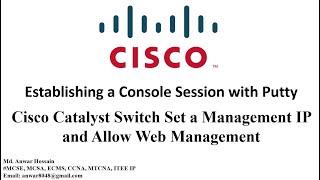 How to Assign Management IP Address to the Cisco switch and Allow Web Management Cisco 2960 switch