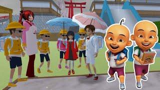 OMG HARI INI Yuta and Mio bermain hujan-hujanan bersama Upin & Ipin in Sakura School Simulator