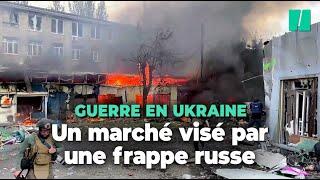 Guerre en Ukraine  une frappe russe sur un marché ukrainien fait au moins 16 morts