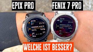 Garmin Fenix 7 Pro vs. Epix Pro AMOLED- oder MIP-Display? + Weitere Unterschiede